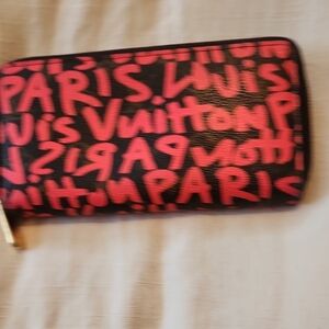 Louis Vuitton Black and Red Graphic Wallet